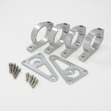 Supports de phare 31 mm CNC argentés pour montage sur toutes les fourches avant de 31 mm