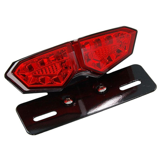 Achterlicht Diamant LED model rood met ingebouwde knipperlichten