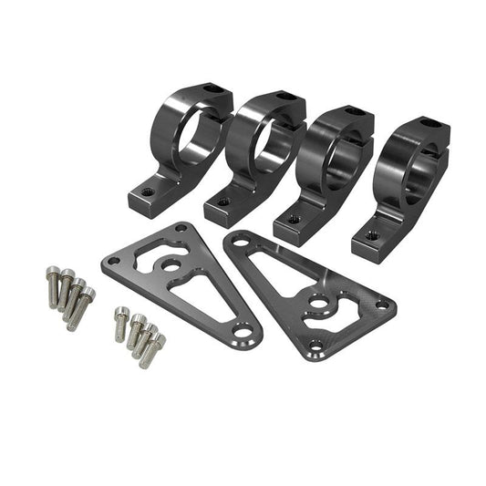 Supports de phares en alliage CNC noir pour montage sur toutes les fourches avant de 30 mm