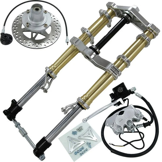 Voorvork USD Dax 40mm 4 zuiger goud en chroom