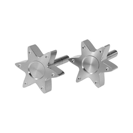 Stuur draaiknoppen Dax en Monkey sterrenvorm CNC zilver