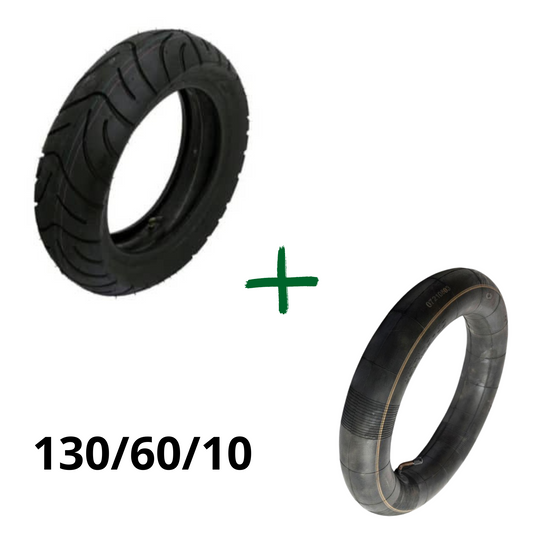 Tire Low profile 130/60/10 + inner tube 10