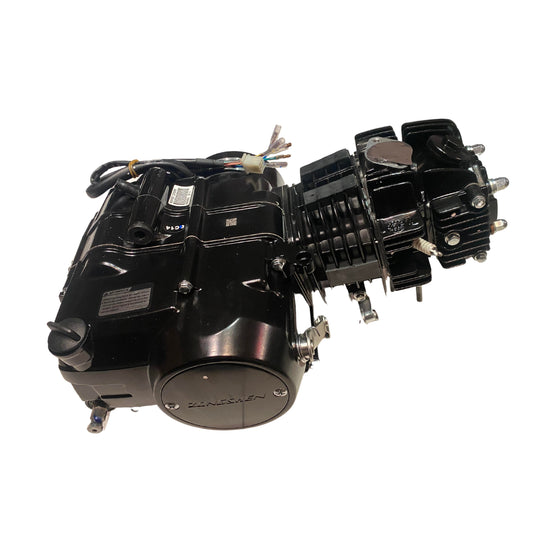 125CC Zongshen engine block black. Manual - 4 gears with kick start