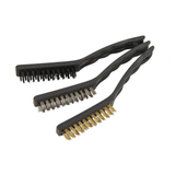 3-teiliges Handbürstenset – Nylon, Messing und Stahl 