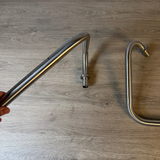Lenkerhälften Dax, silber, neuwertig, ohne Verpackung, Typ OT