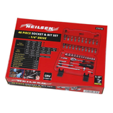 Neilsen - 46-teiliger Steckschlüssel- und Bitset – 1/4" Chrom-Vanadium 