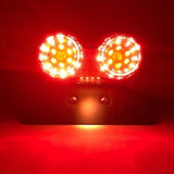 Double universal rear light red LEDs with built-in indicators