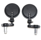 Universal handlebar mirrors black (two pieces)