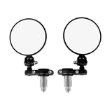 Universal handlebar mirrors black (two pieces)