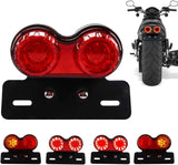 Double universal rear light red LEDs with built-in indicators