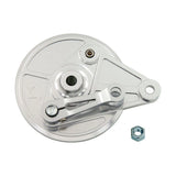 CNC rear brake plate for replica Dax - Skyteam / Zhenhua silver 