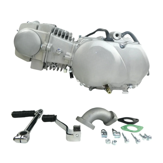 Madmunk 140cc engine block silver / gray - Manual - Kickstart 
