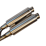 Twin uitlaat RVS - voor Dax en Monkey met uitneembare DB-killers