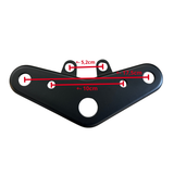 Plaque de direction / support de direction noir mat pour fourches avant Dax 