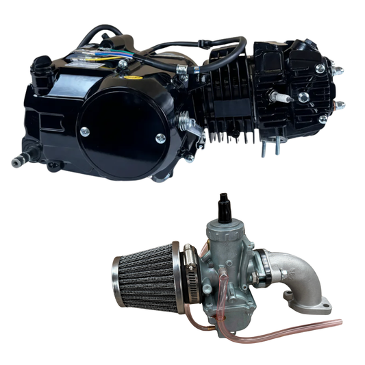 Komplettes 125cc Motorblock + Vergasersatz inklusive Ansaugkrümmer und Luftfilter 