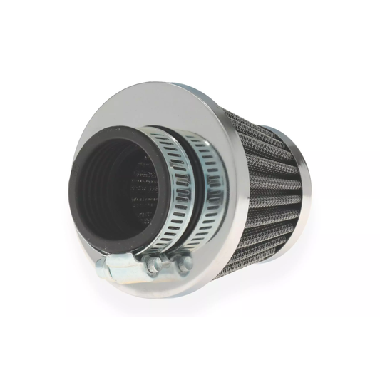 Konischer Luftfilter, verchromt, mit 48-mm-Anschluss