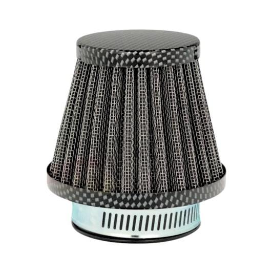 Konischer Luftfilter in Carbon-Optik – Anschluss 46 mm oder 50 mm
