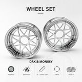 Tubeless rim set 12 inch - 3.50 x 3.00 - For Dax and Monkey