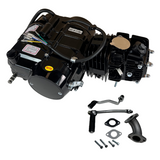 Madmunk 125cc engine block black - Manual - 4 Gears kickstart. 
