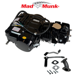 Madmunk 125cc engine block black - Manual - 4 Gears kickstart. 