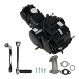 90-ccm-Komplettmotor, schwarz – Schaltgetriebe – 4 Gänge, Kickstart. Dax, (88 ccm)