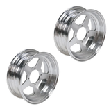 Five-spoke 10-inch rim set - 3.50 x 3.00, suitable for Monkey and Dax, silver