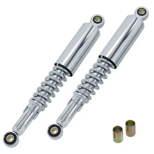 Lot d’amortisseurs arrière Old School 330 mm – Honda Dax / ST50 / CF50 – 10/12 mm – Chrome