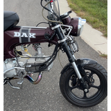 Black front fender for USD forks – includes CNC brackets