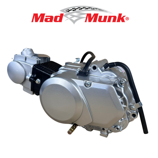 Madmunk 50cc Engine block silver- Manual - 4 Gears kick start. Dax,. (49cc) 