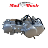 Madmunk 125cc engine block silver - Manual - 4 Gears kickstart. Dax, monkey, Pitbike,.. 