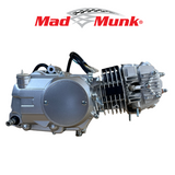 Madmunk 125cc engine block silver - Manual - 4 Gears kickstart. Dax, monkey, Pitbike,.. 