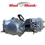 Madmunk 125cc engine block silver - Manual - 4 Gears kickstart. Dax, monkey, Pitbike,.. 