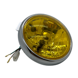 Multi Reflector Headlight diamond yellow and chrome for Dax