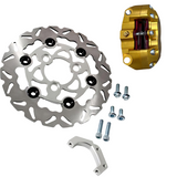 Floating disc brake kit 200mm with gold caliper for Dax