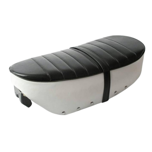 Dax saddle black with white suitable for 2.5 and 3.5 liter models