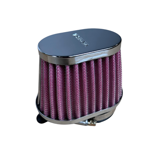 Takegawa air filter oval - chrome with 49mm connection