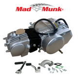 Madmunk 110cc engine block silver / gray - Manual - 4 Gears kickstart. Dax,.. (108cc) 