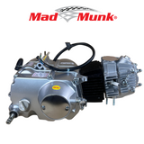 Madmunk 110cc engine block silver / gray - Manual - 4 Gears kickstart. Dax,.. (108cc) 