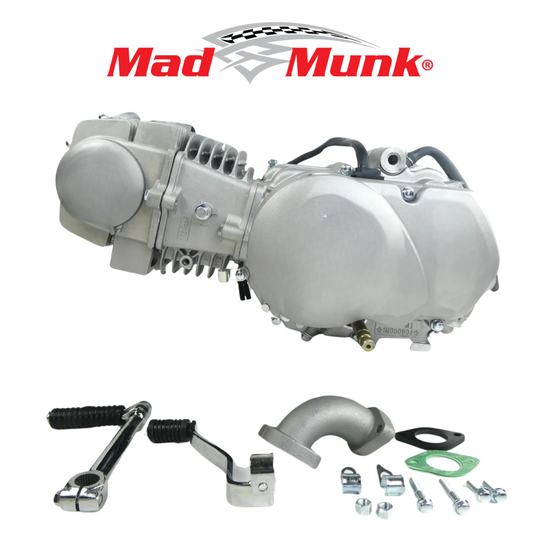 Madmunk 140cc motorblok zilver / grijs - Manueel - Kickstart