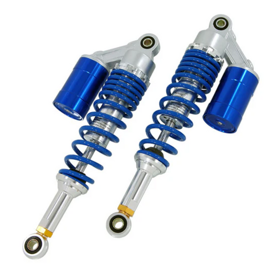 Shock absorbers / rear springs 330mm blue & chrome - adjustable 
