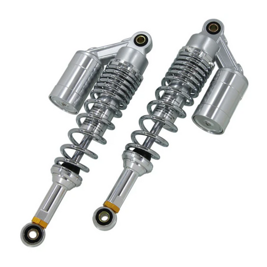 Shock absorbers / rear springs 330mm silver- adjustable 