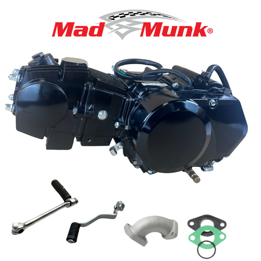 Madmunk 110cc engine block black - Manual - 4 Gears kickstart. Dax,.. (108cc) 