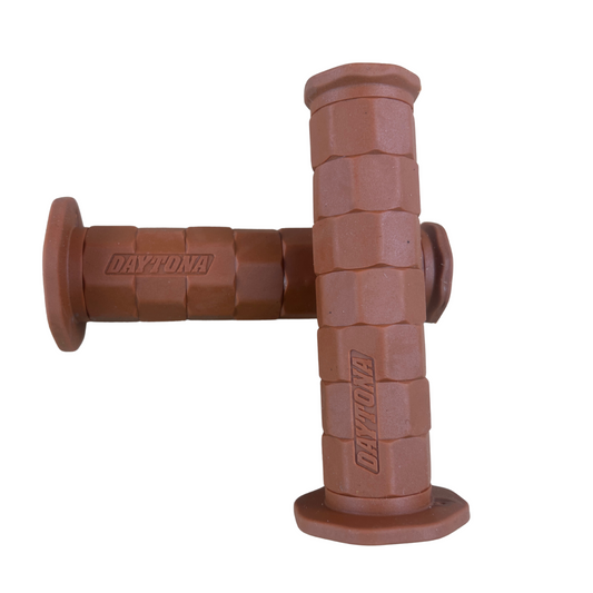 Rubber grips brown for 22mm diameter handlebars - L & R 