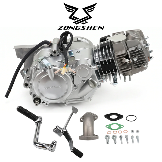Zongshen 125cc engine – silver (kickstart) - Dax, Pitbike, Monkey... 