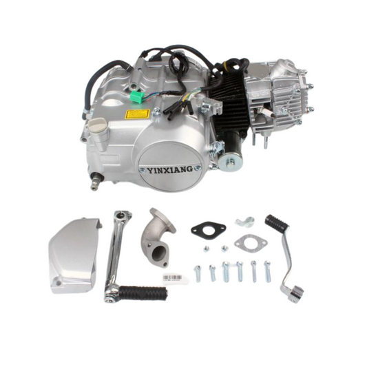 YX 50CC Engine block silver with electro start - Manual - 4 gears.