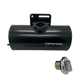 Kepspeed side tank extra fuel tank 1L round. Left side black