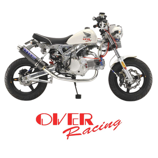 ABOUT Racing Down Oval stainless / carbon exhaust Dax, Monkey, PBR..