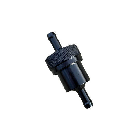 Petrol filter black -colored aluminum for 6mm cables