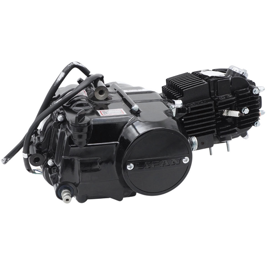 Lifan 125cc engine block black - Manual - 4-speed kickstart.