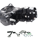 Lifan 125cc engine block black - Manual - 4-speed kickstart.